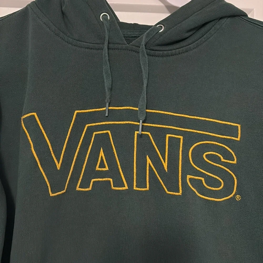 VANS Men’s dark green & yellow hoodie size: small - Picture 2 of 6